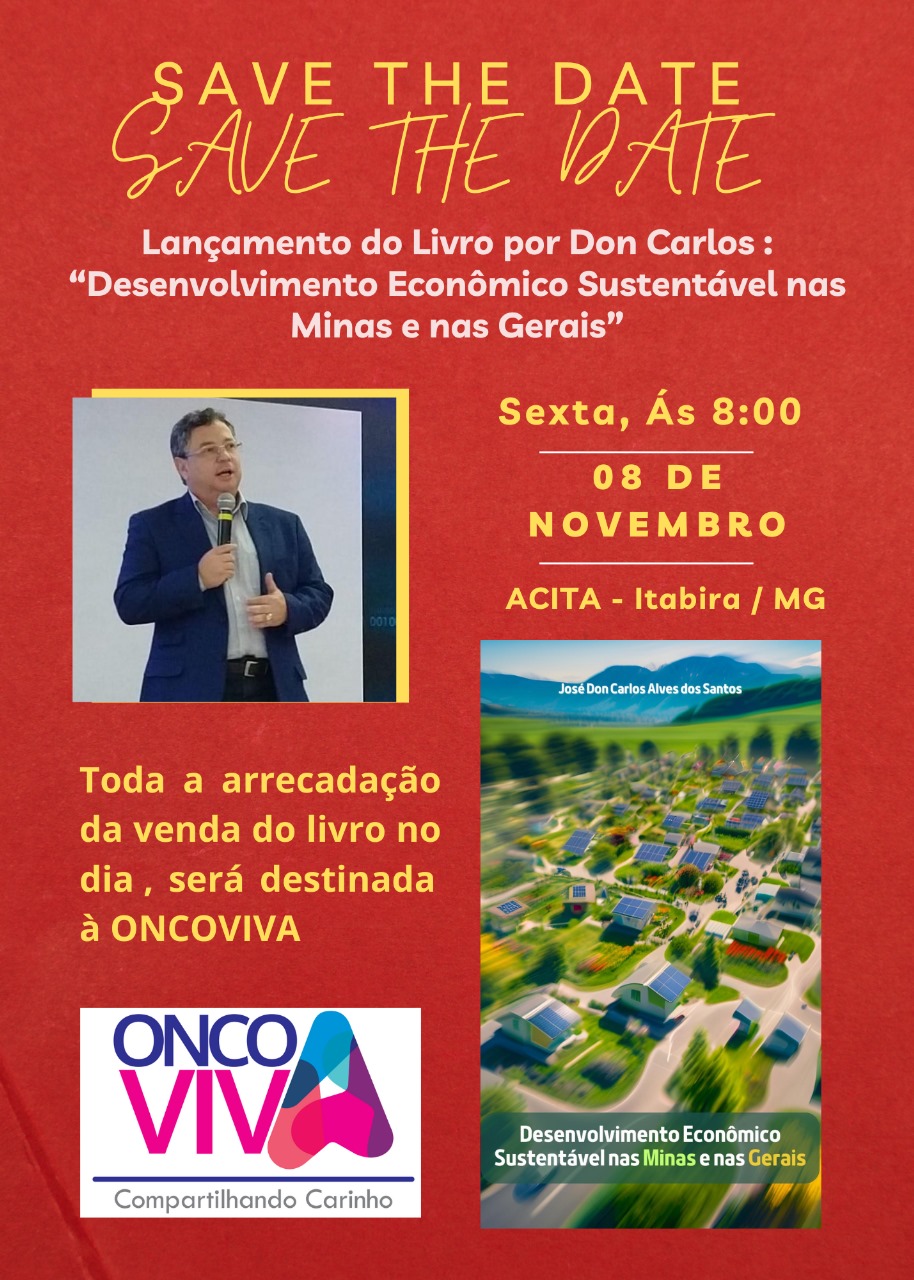 No momento você está vendo José Don Carlos lança livro sobre Desenvolvimento Econômico Sustentável em Minas Gerais