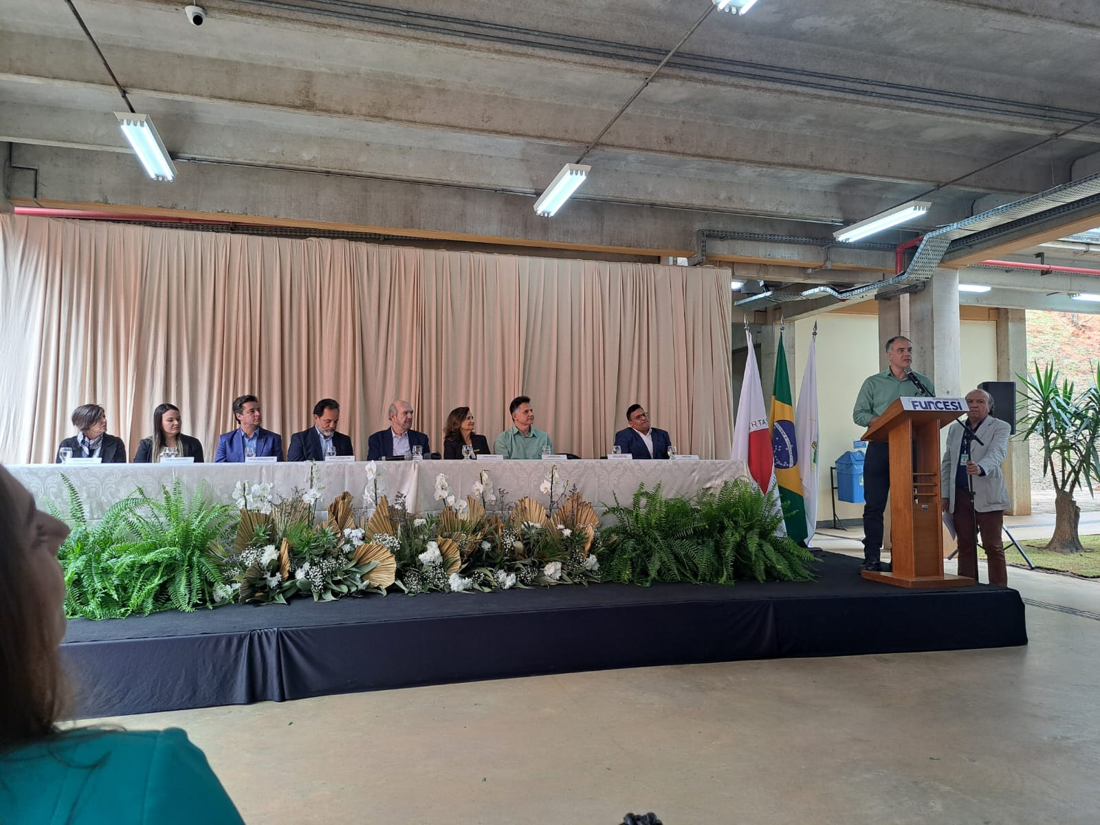 Diogo Monteiro, diretor do Complexo de Itabira da Vale, durante cerimônia de inauguração do novo prédio do curso de Medicina da Funcesi. Divulgação Vale.